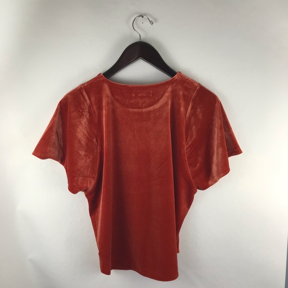 Madewell Velvet Butterfly Top on Burnt Orange NWT - Picture 8 of 8